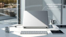 Laptop Elegan Bahan Aluminium Yang Kuat Dan Tidak Mudah Terkena Goresan